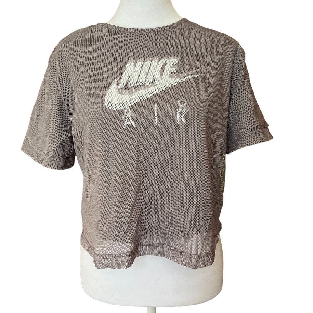 Nike Air mesh layered cropped tee